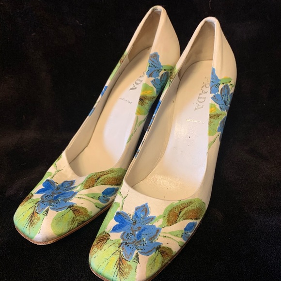 prada floral shoes